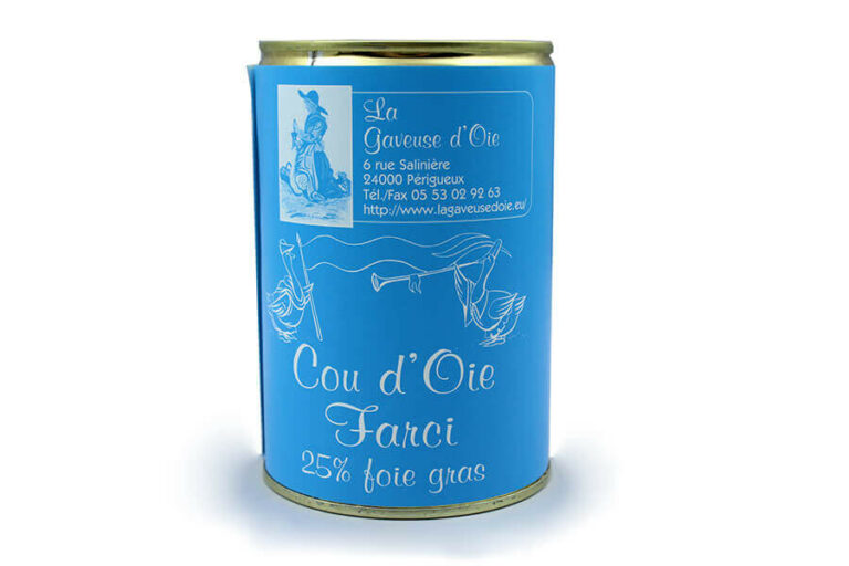 Cou d’oie farci (25% bloc de foie gras de canard)